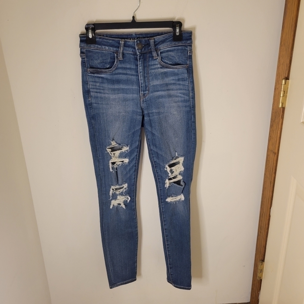 AMERICAN Eagle Women's Hi-Rise Denim Jegging - Size (6) - Excellent Condition